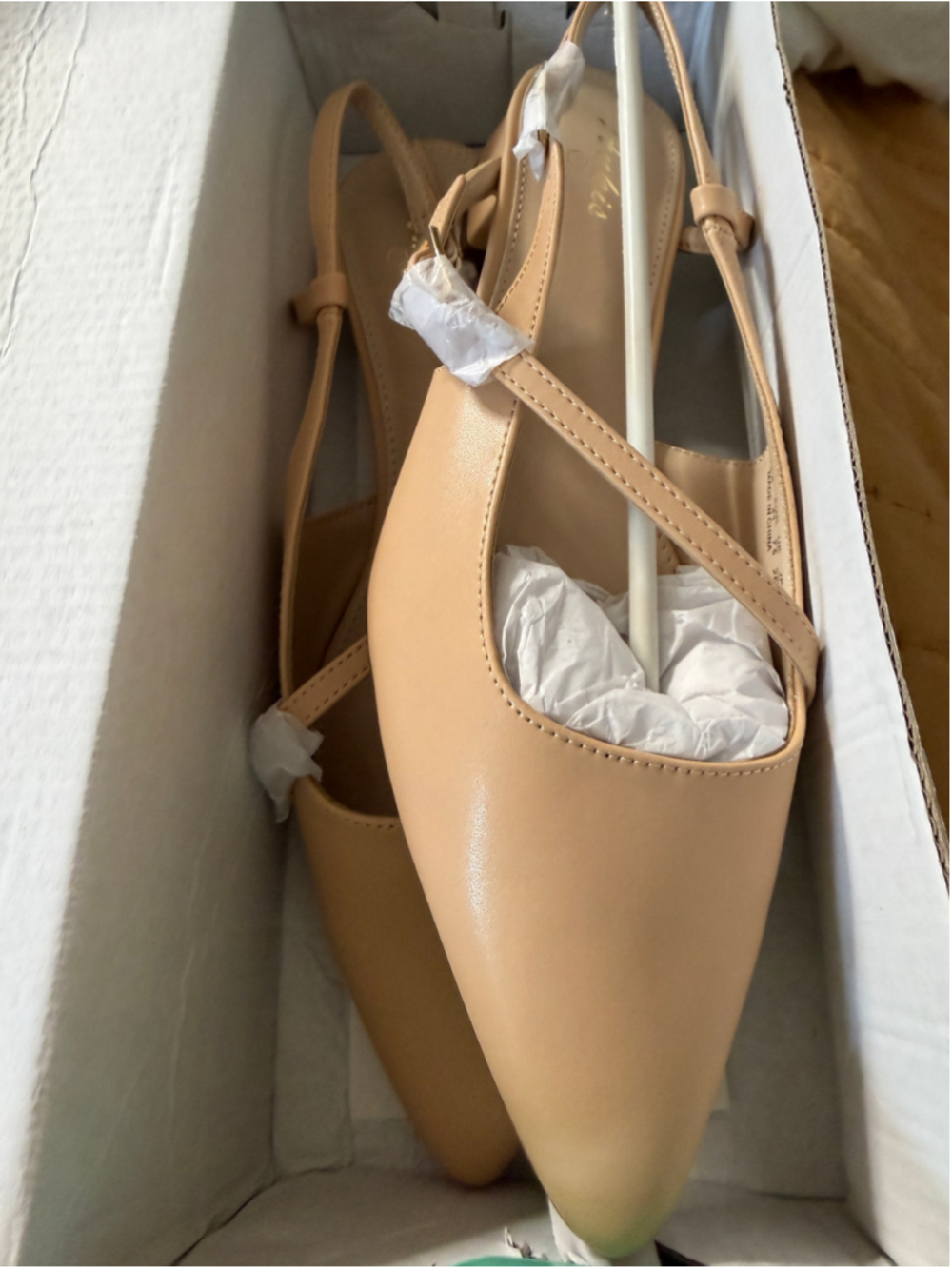NEW Slingback Low Heels Closed Pointed Toe Ankle Strap Memory Foam 9.5 - Picture 5 of 9